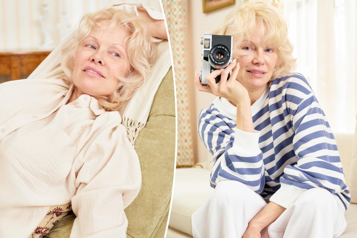 Pamela Anderson goes makeup- and filter-free in anti-AI fashion campaign