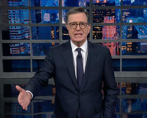 Stephen Colbert on Trump tanking the US economy: ‘Experts call it the poop chute’