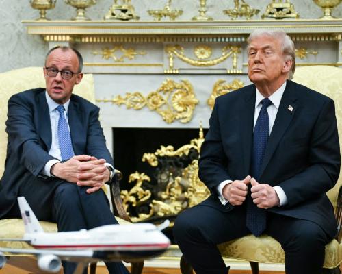 Trump insists Israel did not force US hand on Iran attack as he meets German chancellor – live