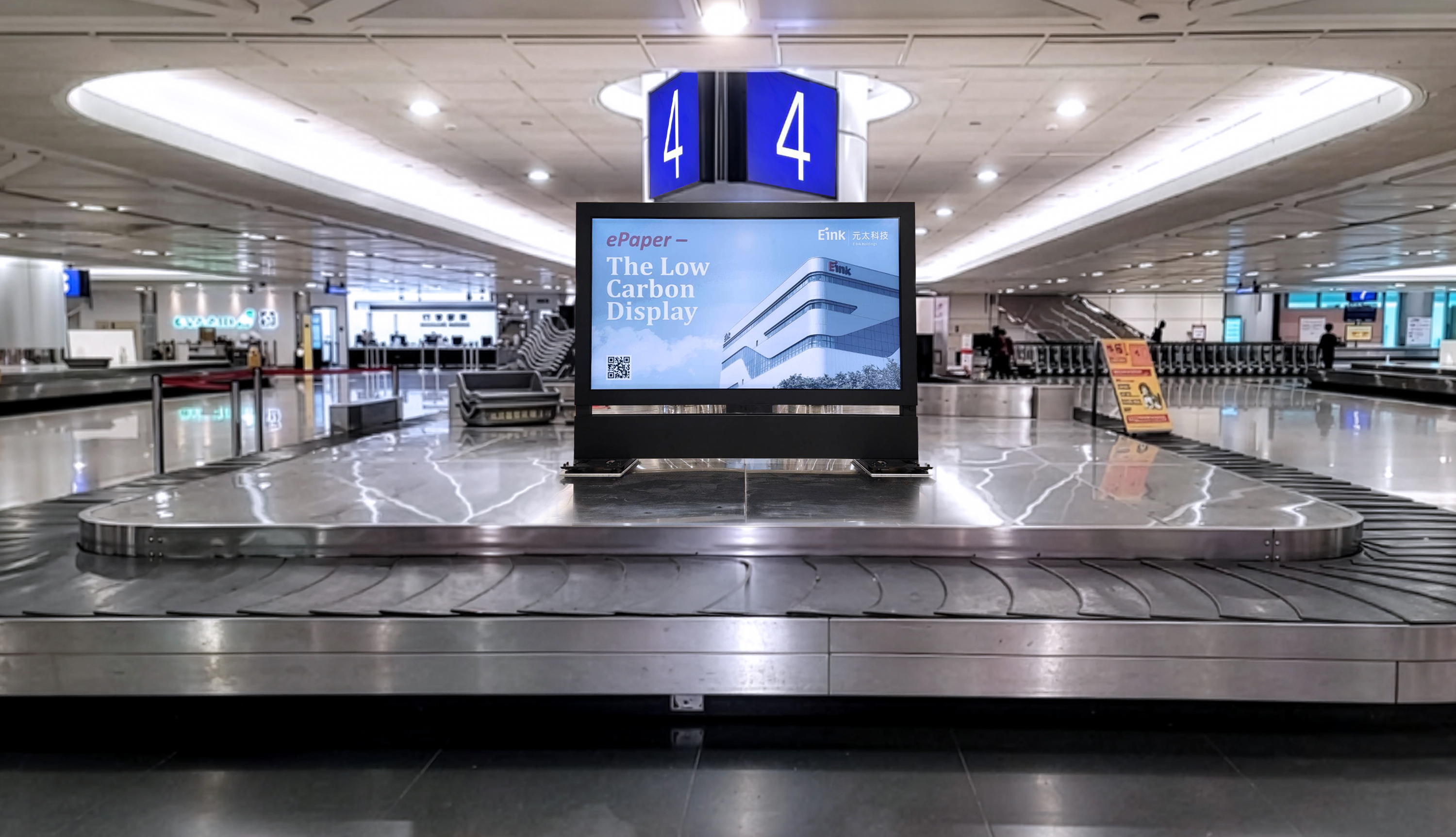 E Ink Debuts 75-inch Color ePaper Advertising Display at Taoyuan International Airport