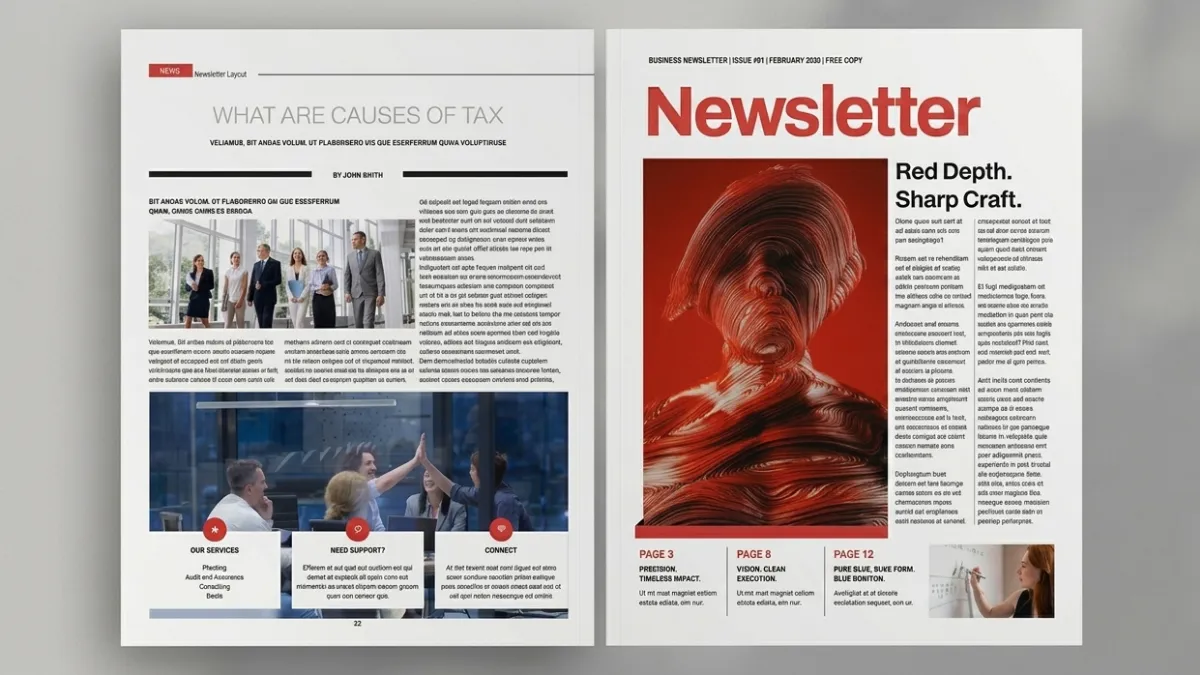 An Adobe InDesign Business Newsletter Template Built for Print-Ready Professionalism