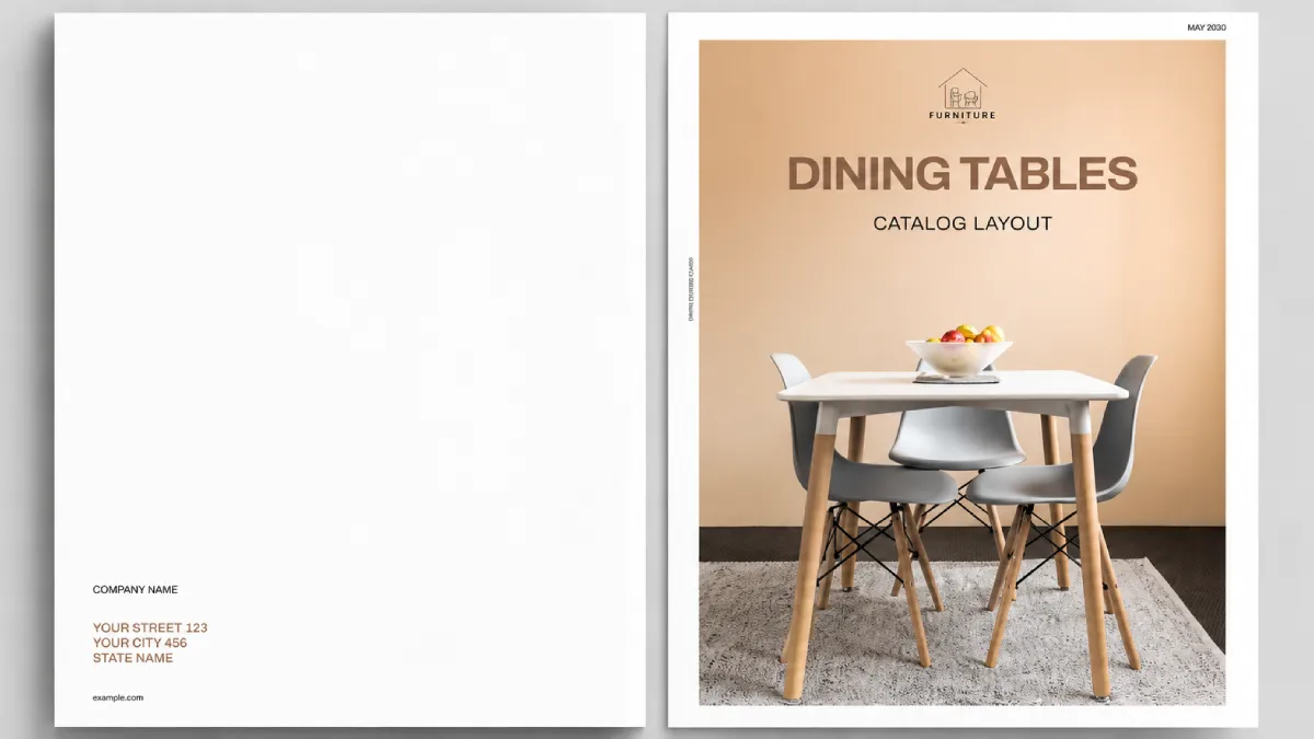 This Adobe InDesign Furniture Catalog Design Template Provides a Modern Brochure-Magazine Style
