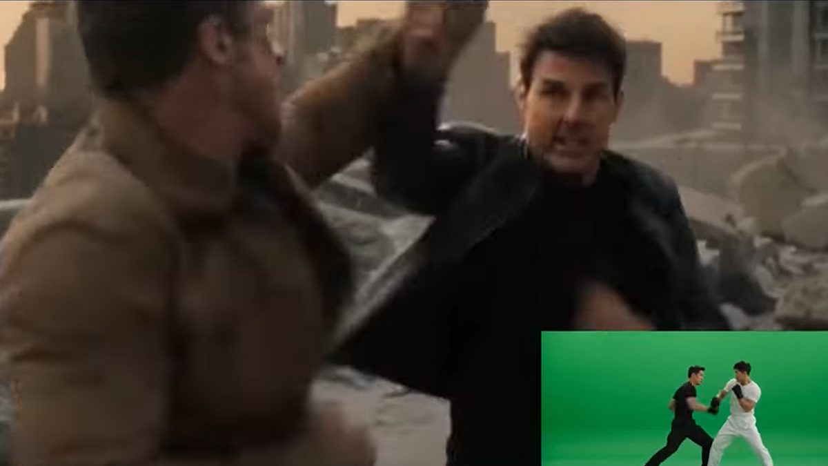 Did That Viral Tom Cruise, Brad Pitt AI Fight Scene Get a Green-Screen Assist?