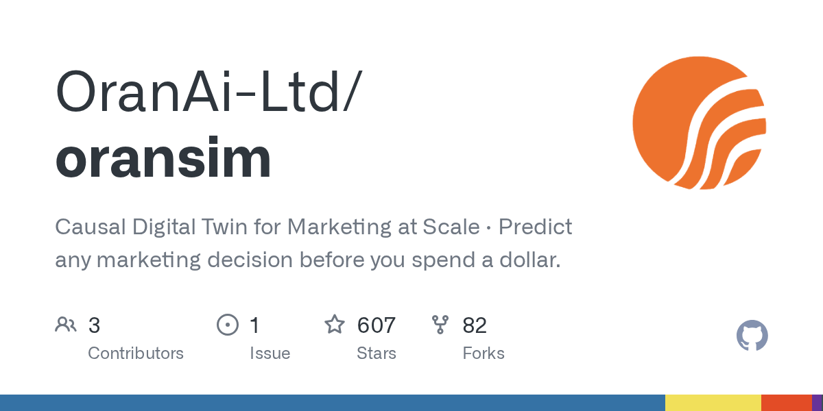 GitHub - OranAi-Ltd/oransim: Causal Digital Twin for Marketing at Scale · Predict any marketing decision before you spend a dollar.