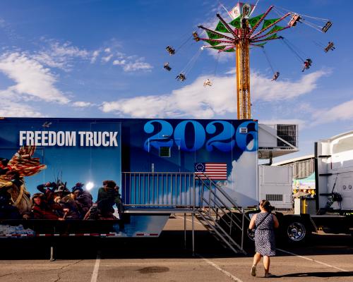‘Freedom Trucks’: a tour of Trump’s skewed tribute to American history – on 18 wheels