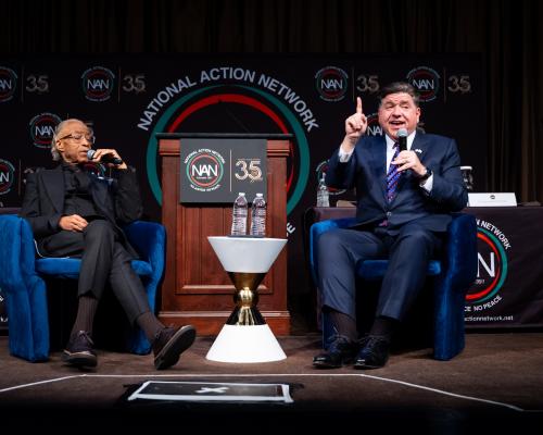 ‘We can’t lose’: all eyes on potential 2028 Democratic contenders at big party gathering for this year’s midterms