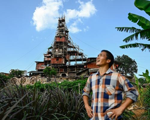 Chinese authorities destroy villager’s ramshackle 10-storey Studio Ghibli-esque home