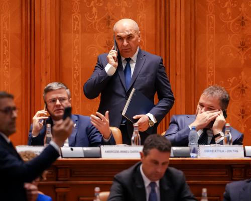 ‘With calm, we will get through this’: Romanian president speaks out after government collapses – as it happened