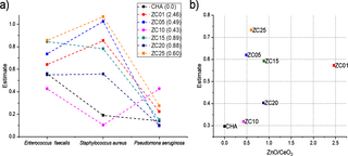 Chabazite-supported ZnO and CeO2 nanoparticles with structural stability and enhanced antibacterial action
